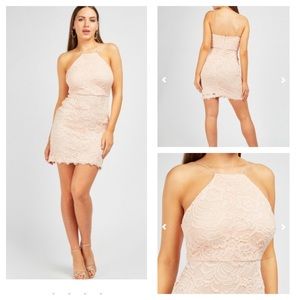 Lace Insert Mini Halter Neck Dress (BRAND NEW)